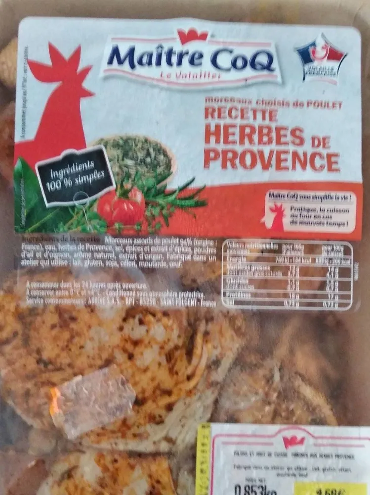 Morceaux de poulet choisis