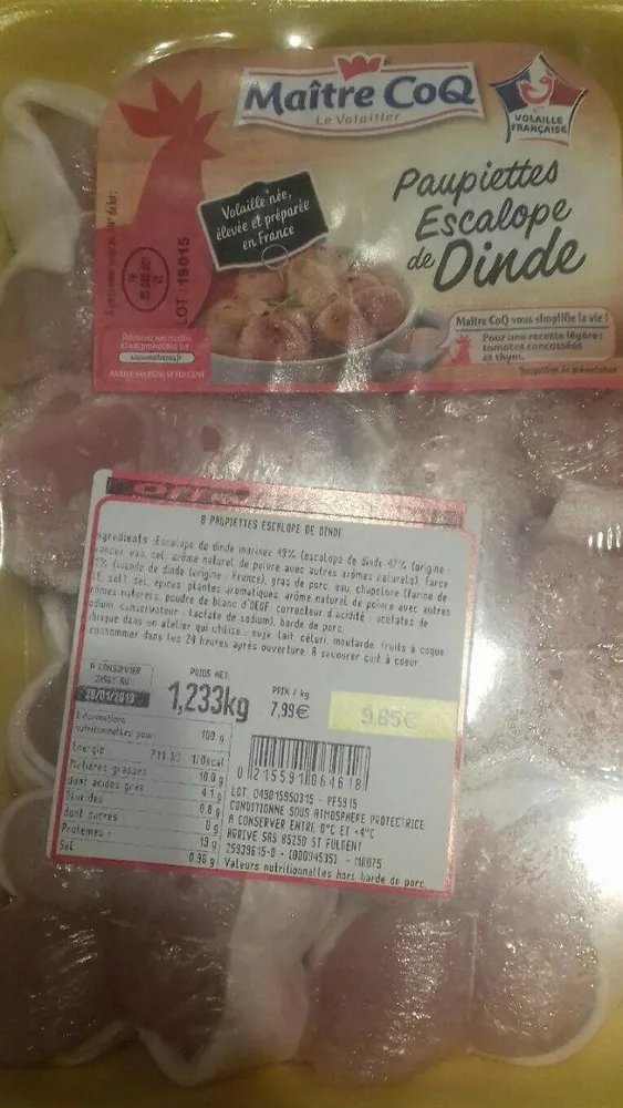 Paupiettes escalope de dinde