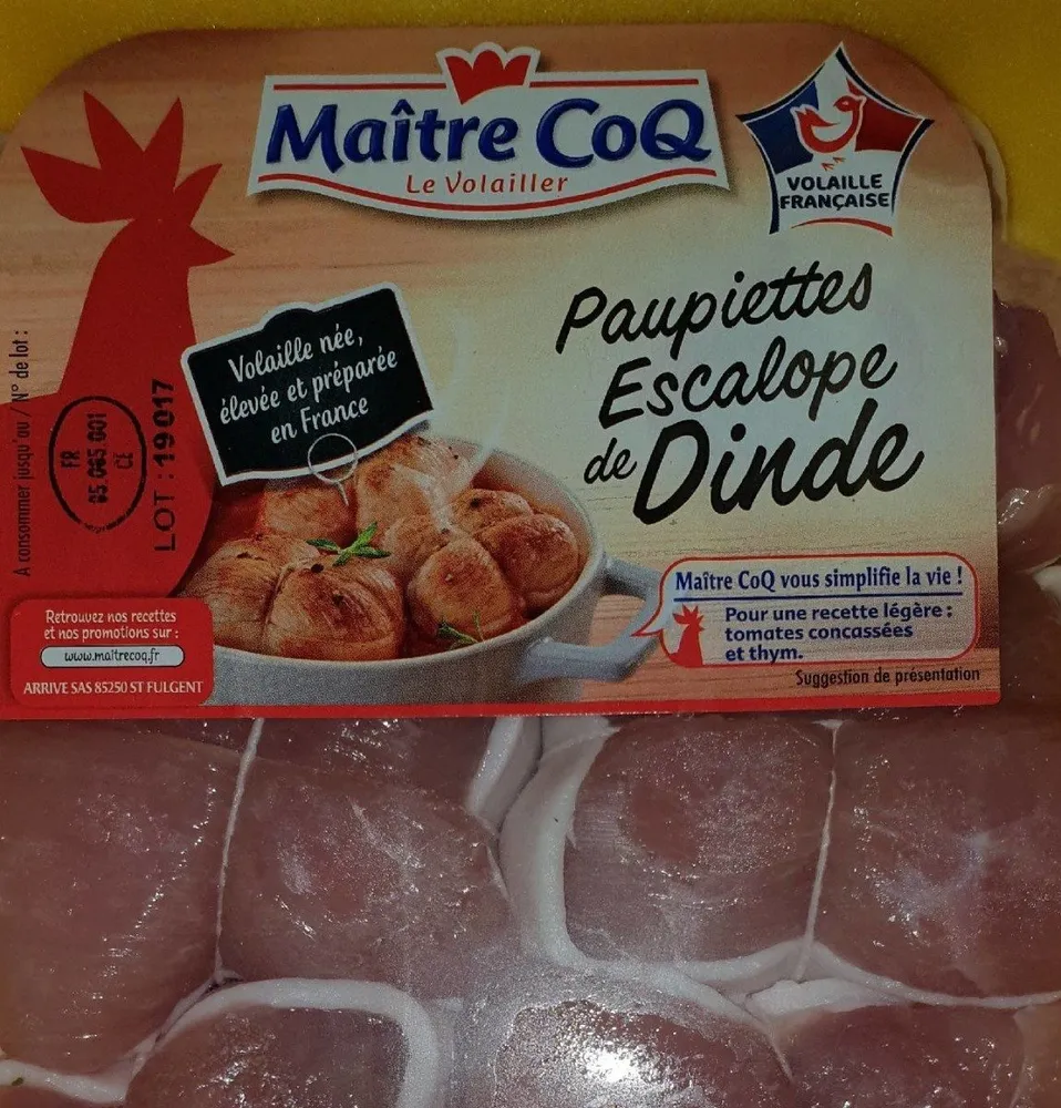 Paupières escalope de dinde