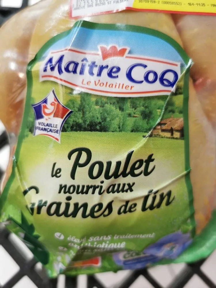 Poulet nourri aux graines de lin