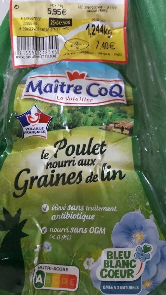 Le poulet nourri aux graines de lin