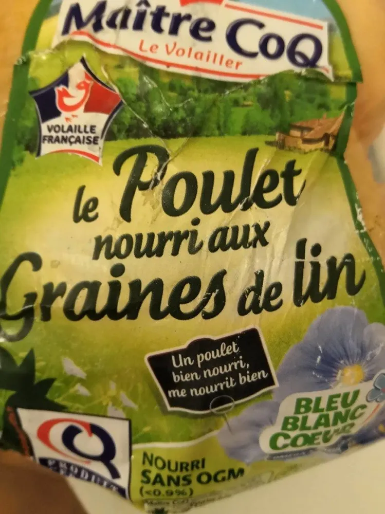 Poulet nourri aux graines de lin