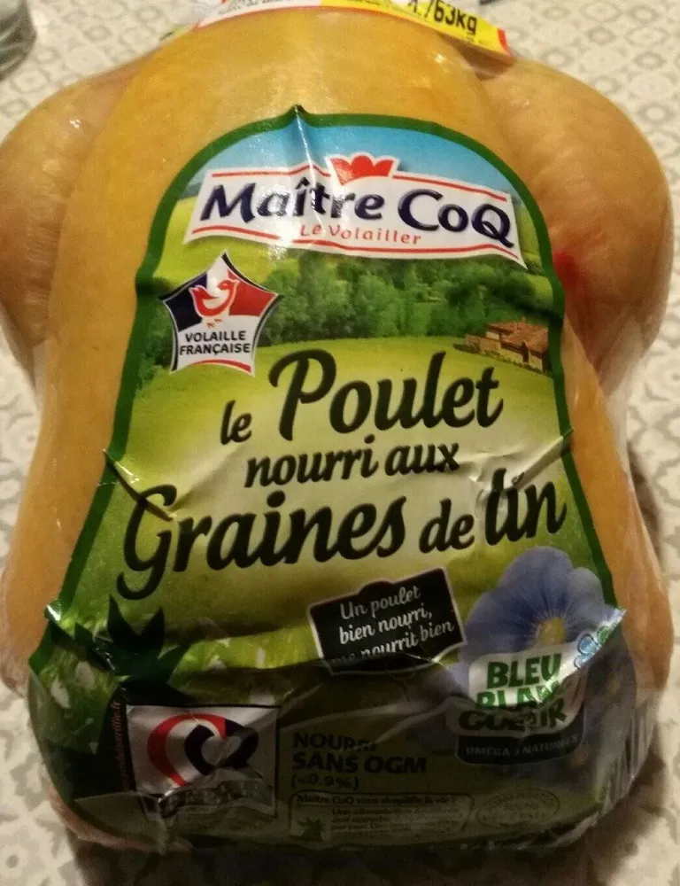 Le poulet nourri aux graines de Lin