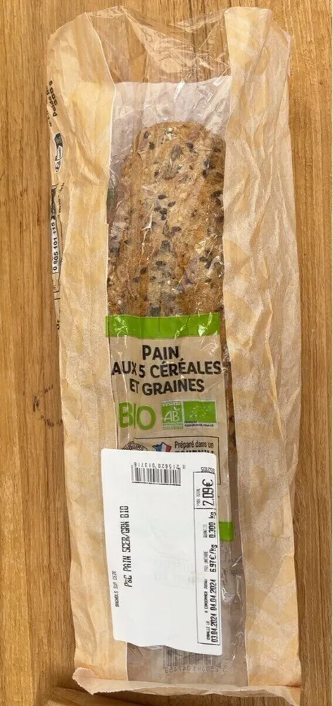 Pain aux céréales et graines bio