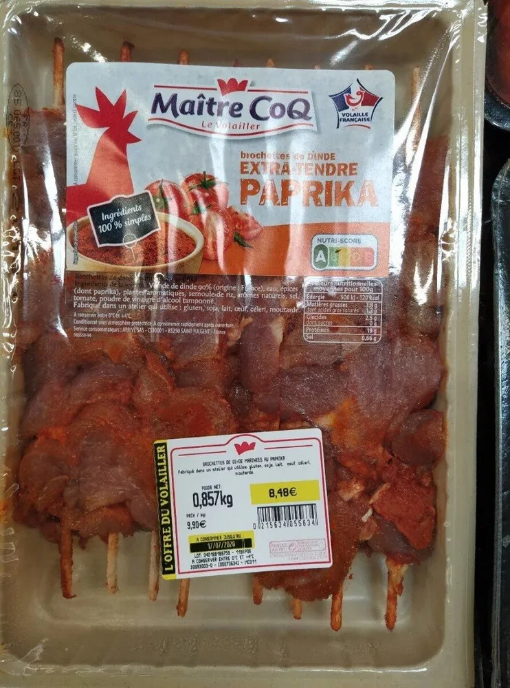 Brochette de Dinde Extra-Tendres PAPRIKA