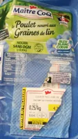 Poulet nourri aux graines de lin sans ogm