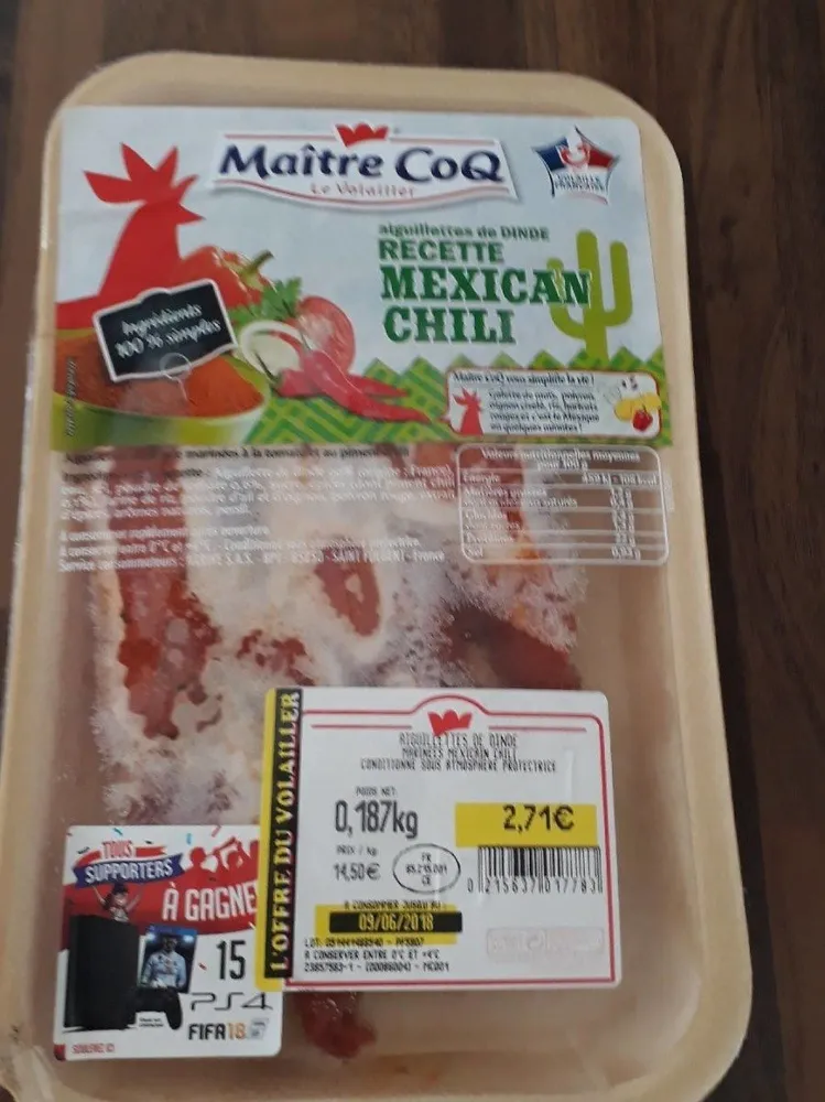 Aiguillettes dinde à la mexicaine