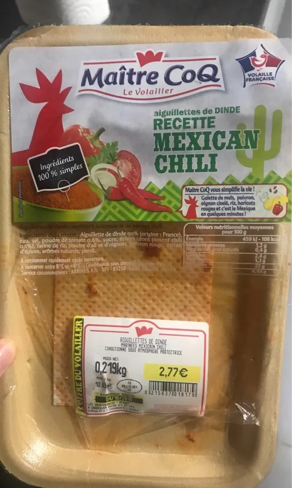Aiguillettes de dinde recette mexican chili