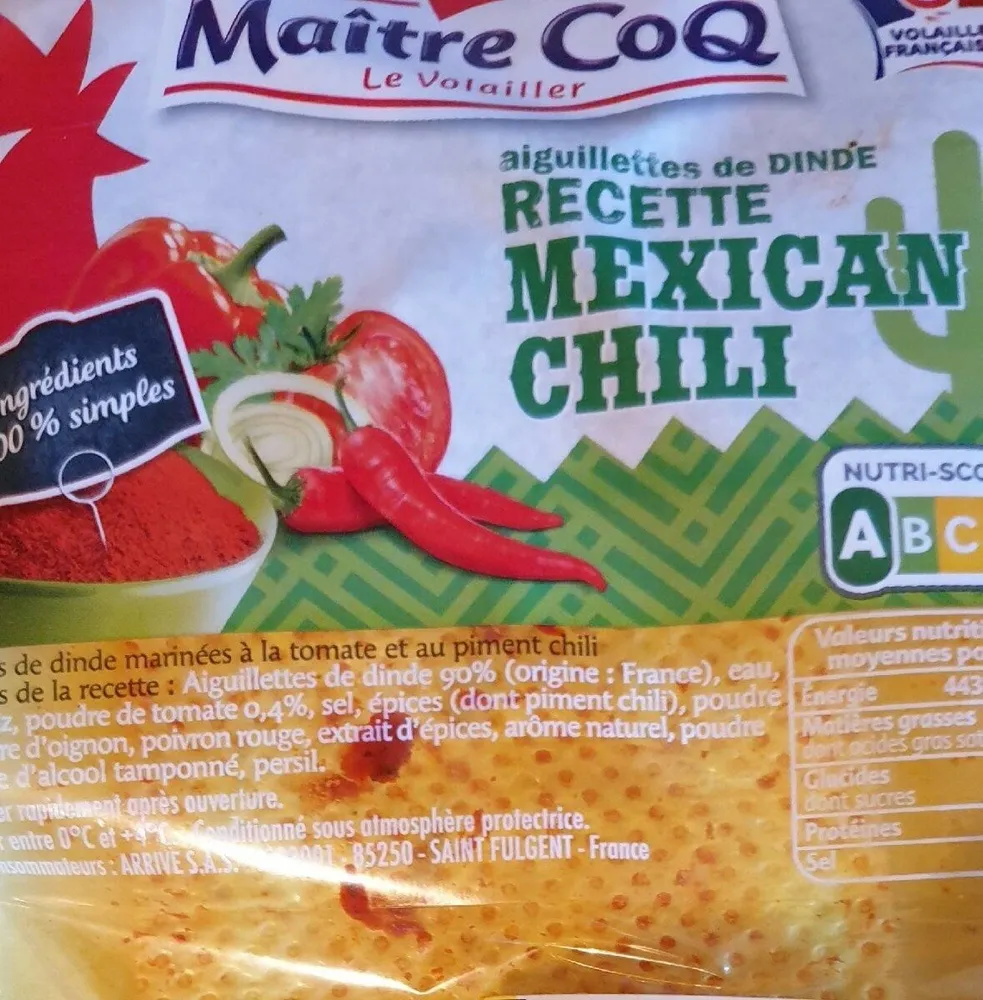 Aiguillettes de dinde au Maxican Chili