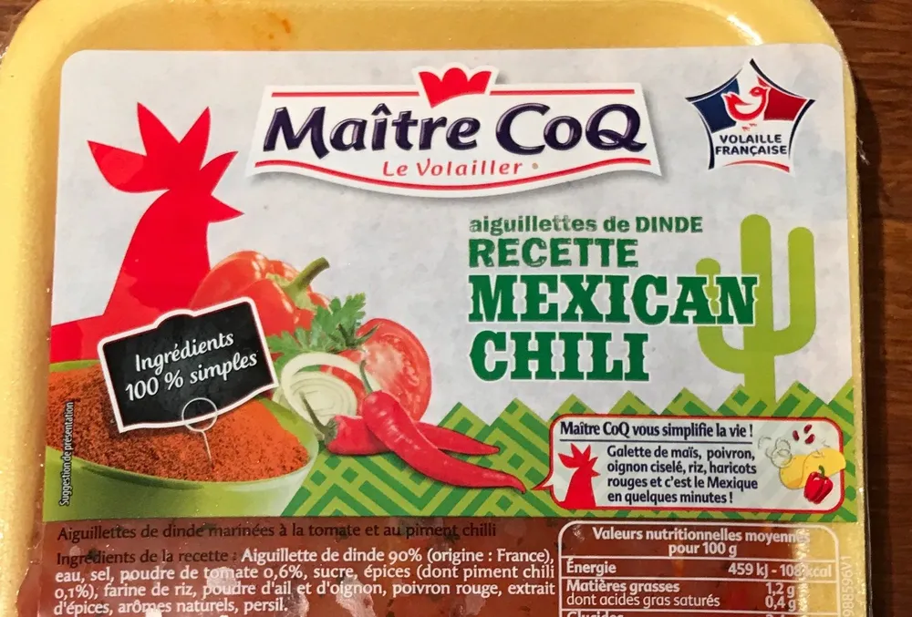Aiguillettes de dinde marinées mexicain chili