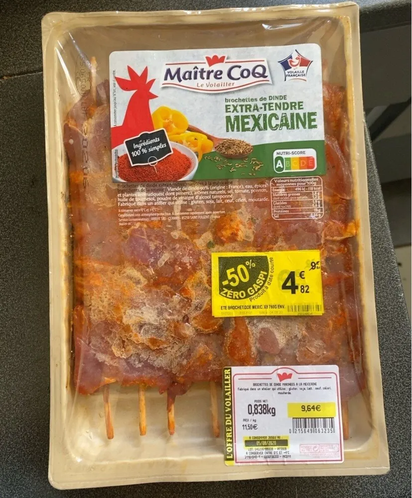 Brochette de dinde extra-tendre mecicaine