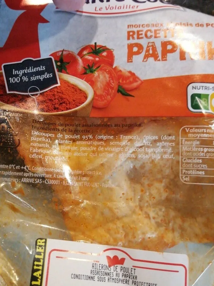 Morceaux de poulet recettes paprika