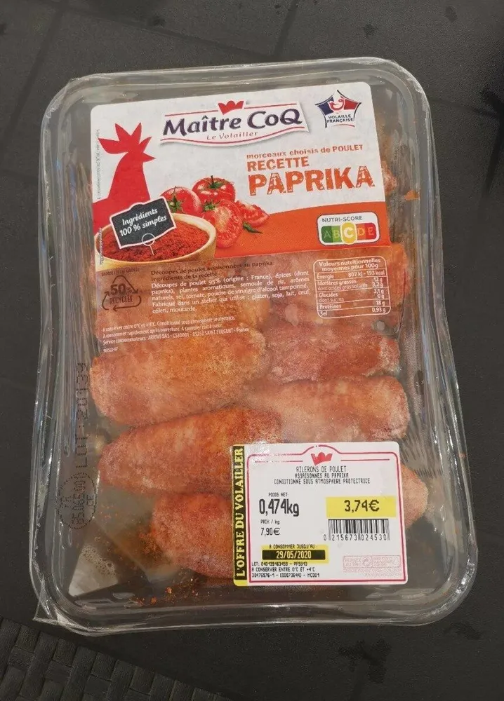 Ailerons de Poulet paprika