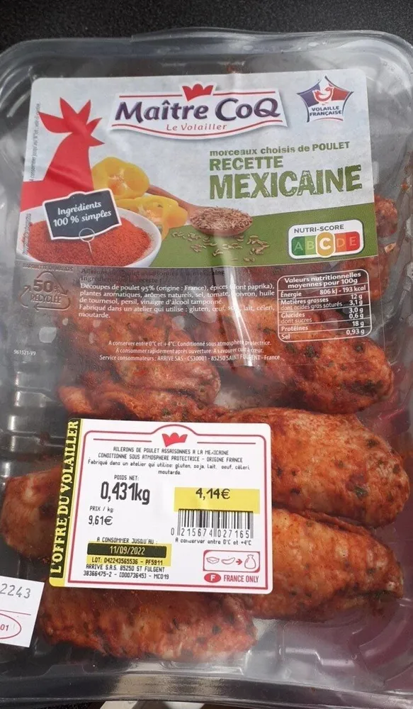 Morceaux choisis de poulet recette mexicaine