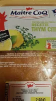 Aiguillettes de poulet  thym citron