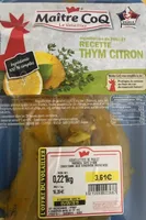 Aiguillettes de poulet recette thym citron