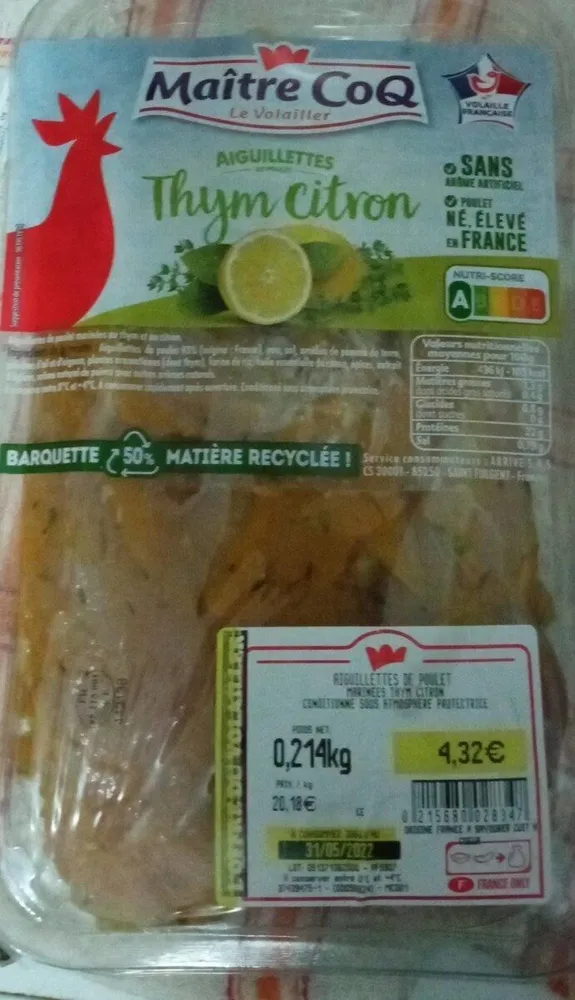 Aiguillettes de poulet