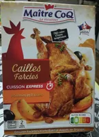Cailles farcies pommes et raisins