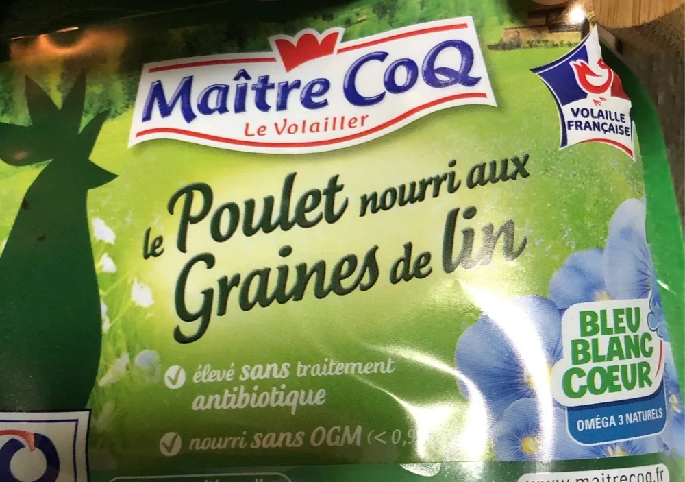 Poulet nourri aux graines de lin