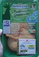 Maître coq le poulet nourri aux graines de lin