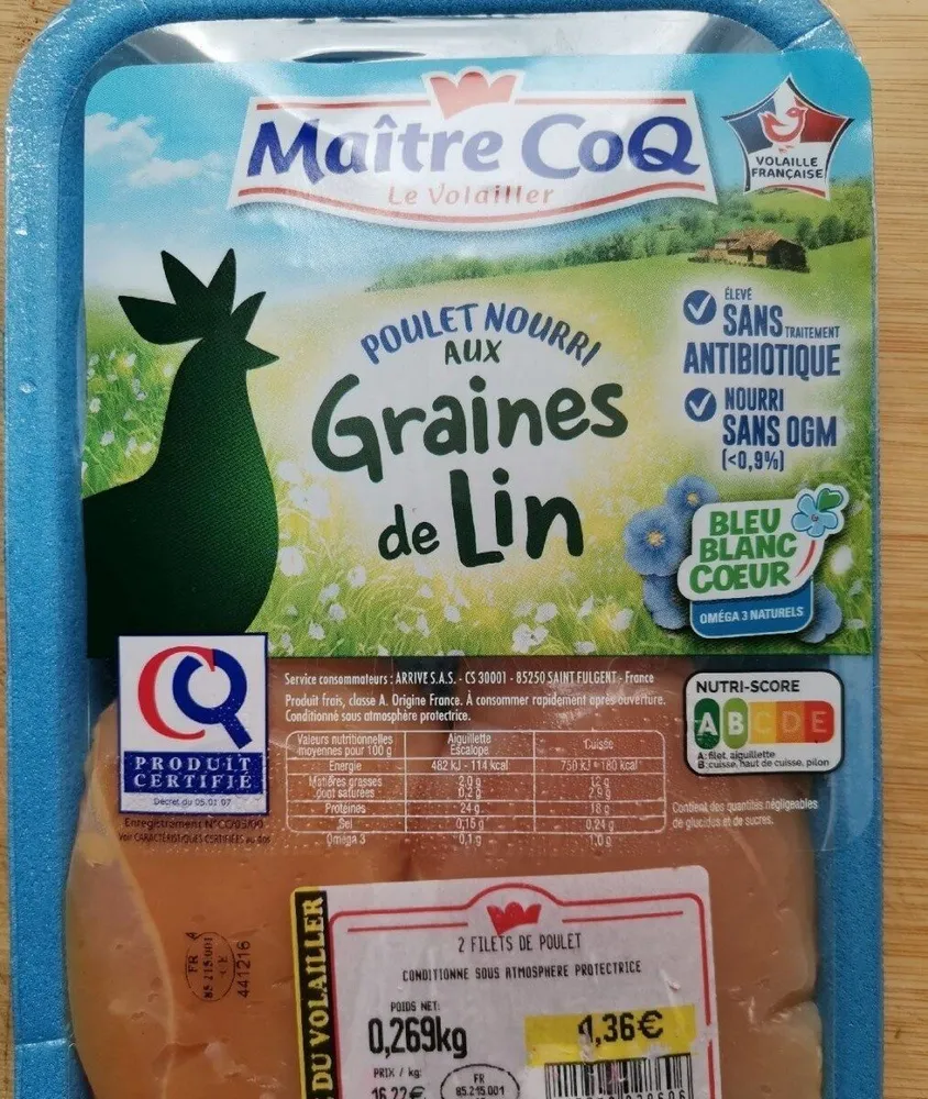 Filet de Poulet nourri aux graines de lin
