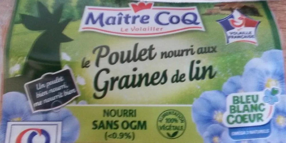 Poulet nourri aux graines de lins