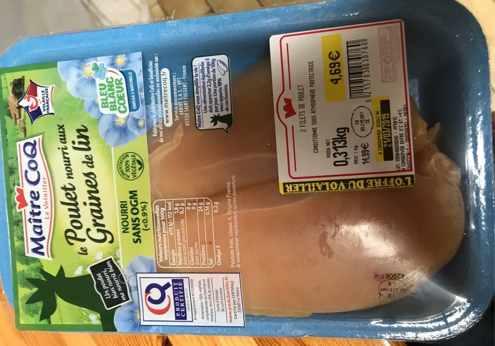 Le Poulet nourri aux graines de lin