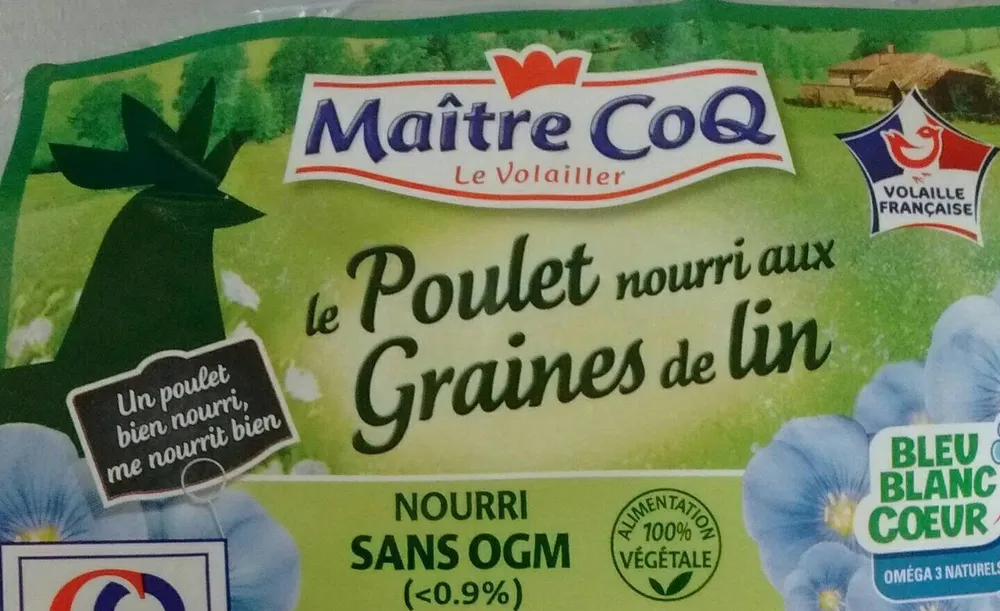 Poulet nourri aux graines de lin