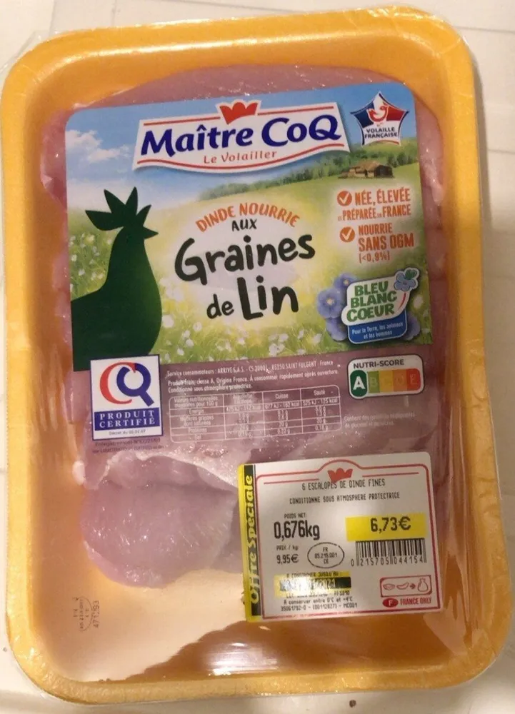 Escalipes de dinde fines