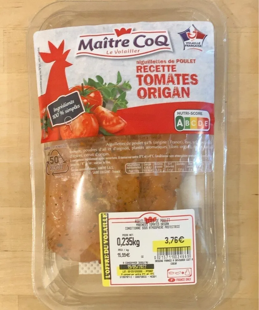Aiguillettes de poulet