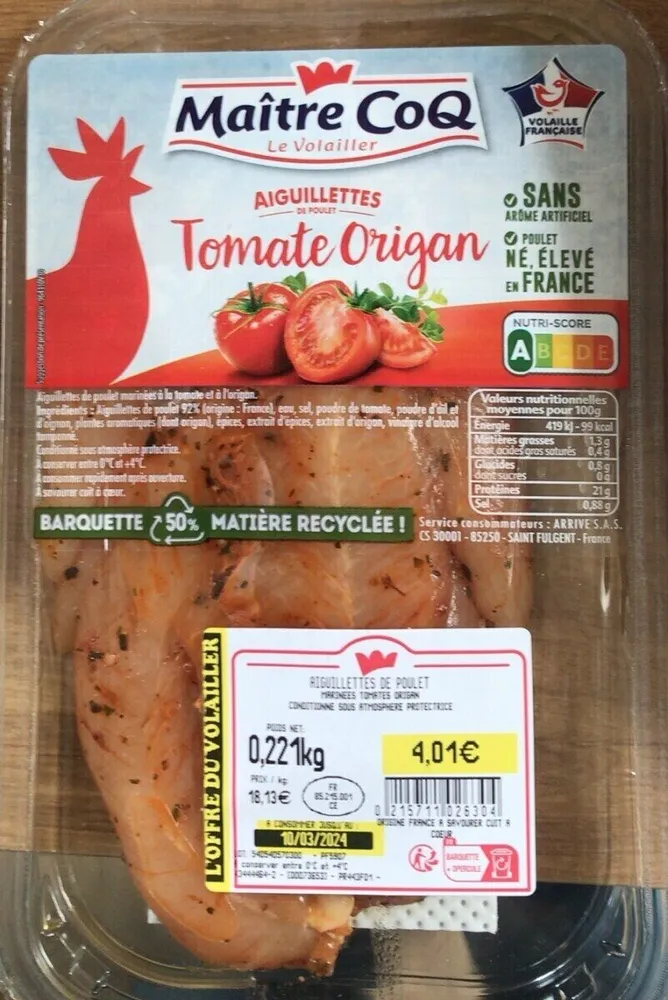 Aiguillettes de poulet