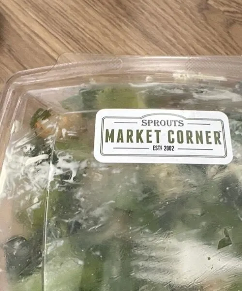 Caesar salad with dressing