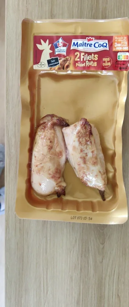 Filets de poulet rôtis avec peau