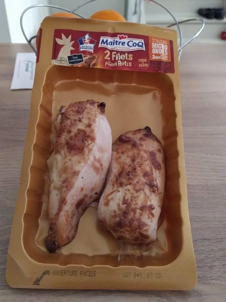 2 filets de poulet rotis