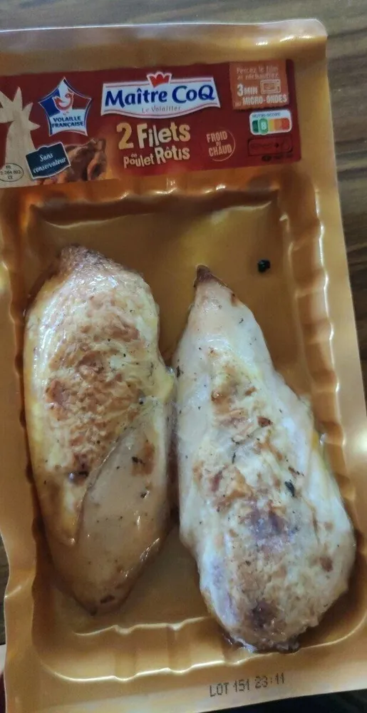 Filets poulet rotis