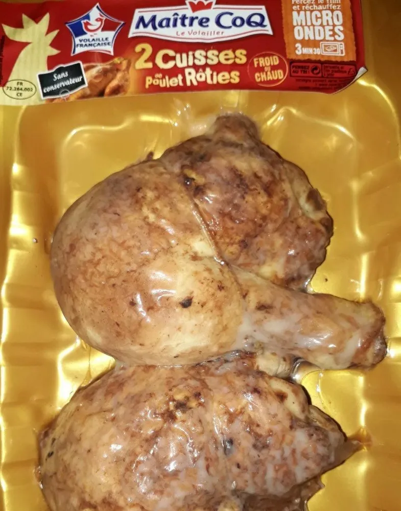 2 cuisses poulet rôties