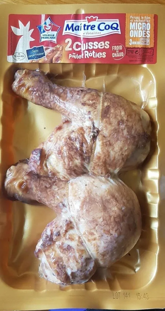 Cuisses de poulet roties