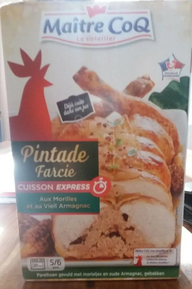 Pintade farcie aux morilles et vieil armagnac