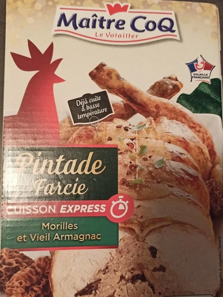 Pintade farcie morilles et vieil armagnac