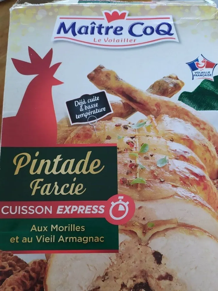 Pintade farcie aux morilles et au vieil armagnac