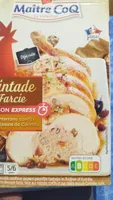 Pintade farcie aux marrons conflits et aux raisins de Corinthe