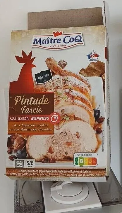Pintade  semi désossée  farcie