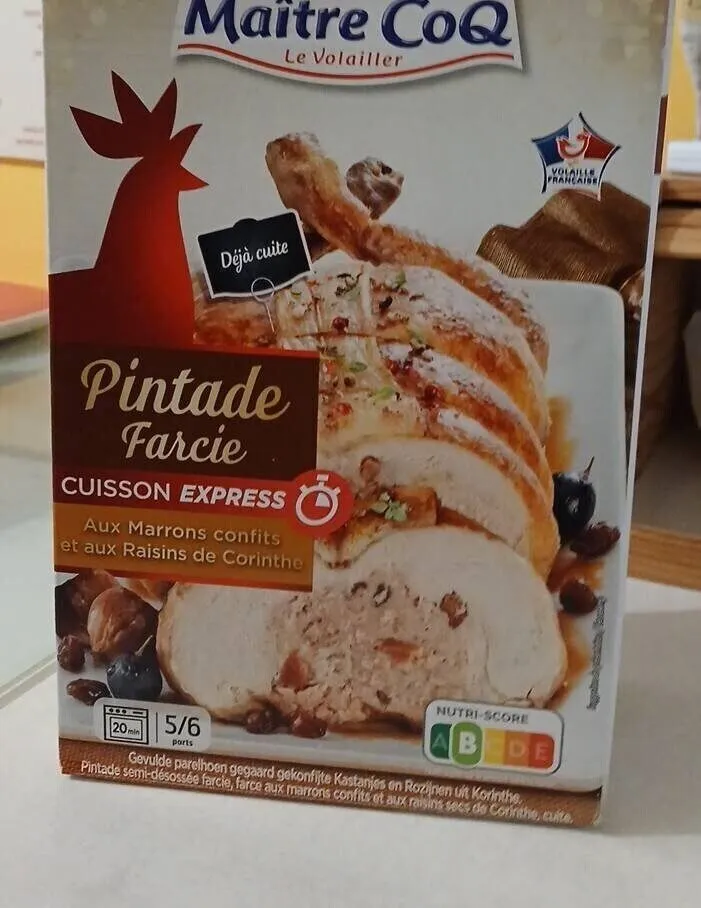 Pintade semi desosse de corinthe cuite