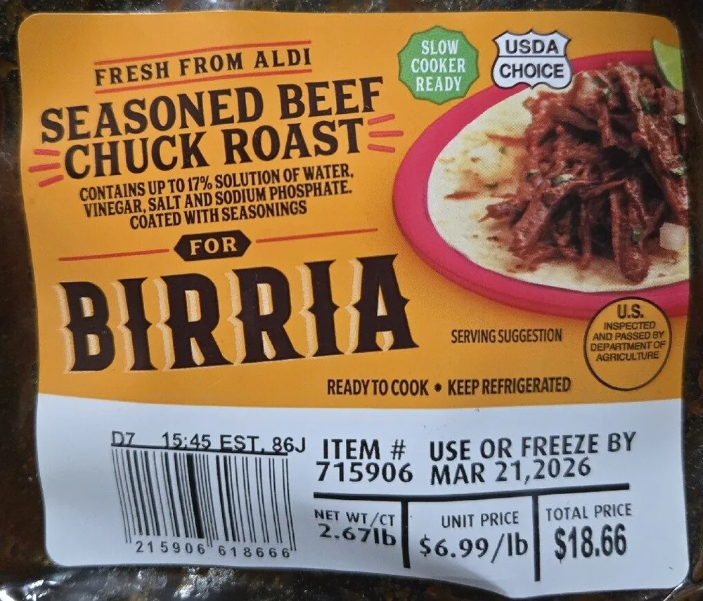 Seasoned Beef Chuck Roast