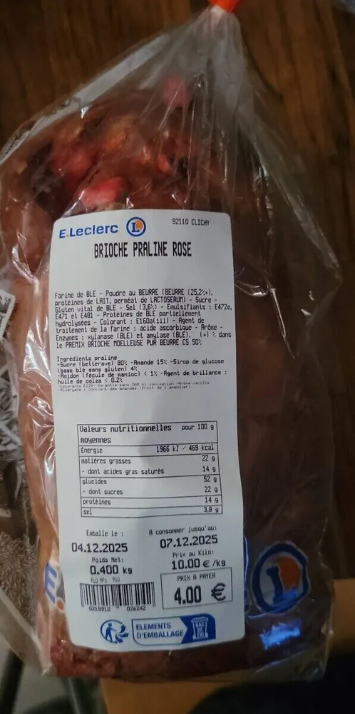 Brioche praline rose