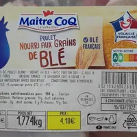 Cuisses de Poulet nourri aux grains de blé