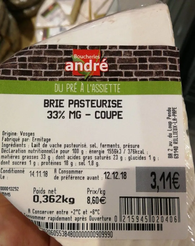 Brie pasteurisé