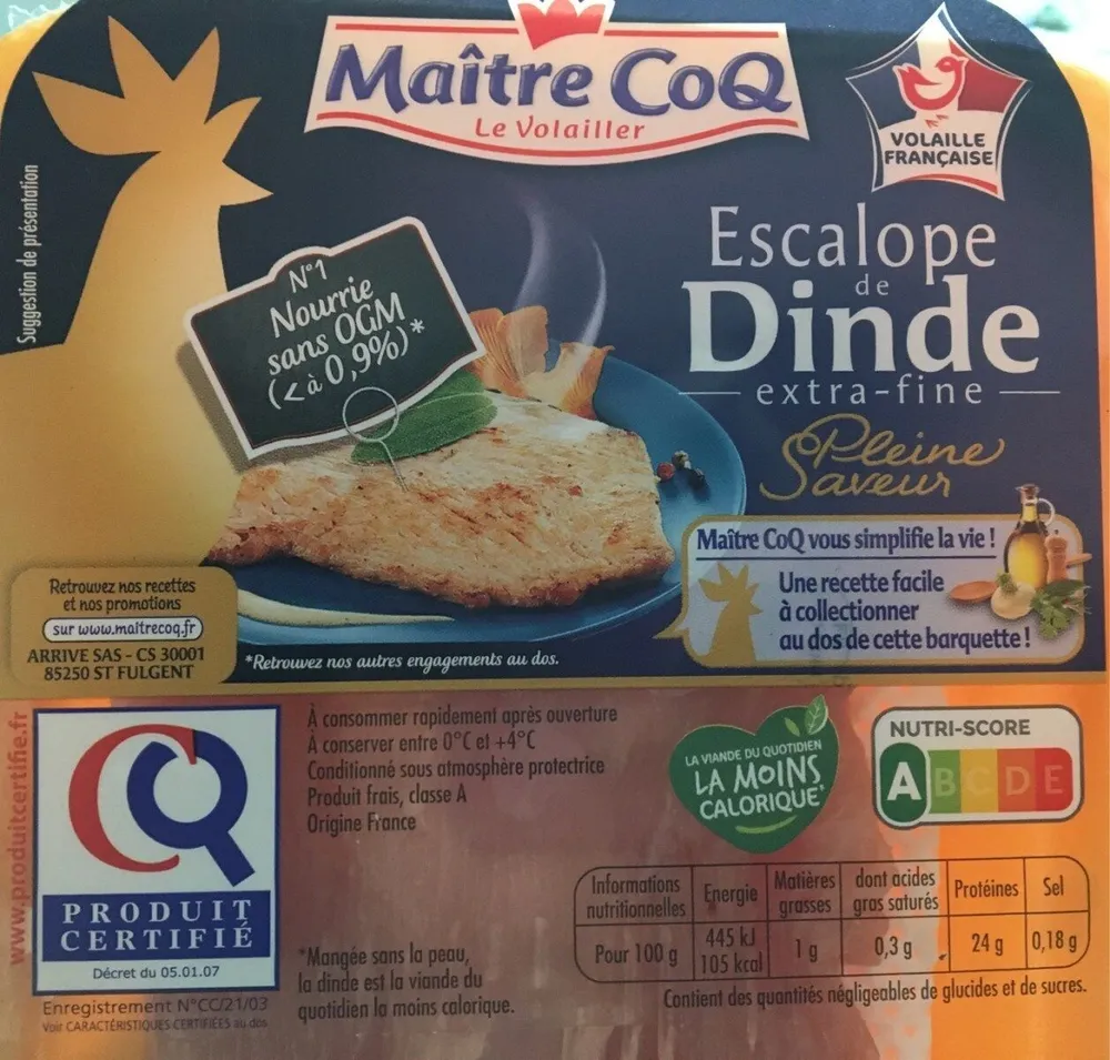 Escalopes de dinde extrafine