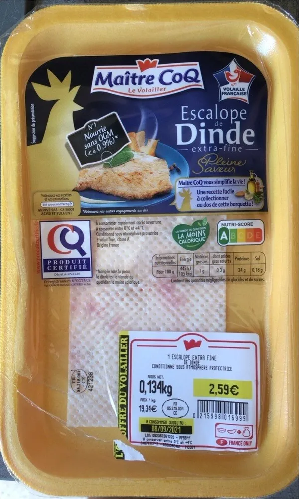 Escalope de dinde extra fine