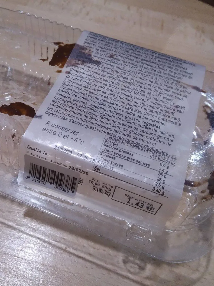 Eclairs au chocolat Leclerc